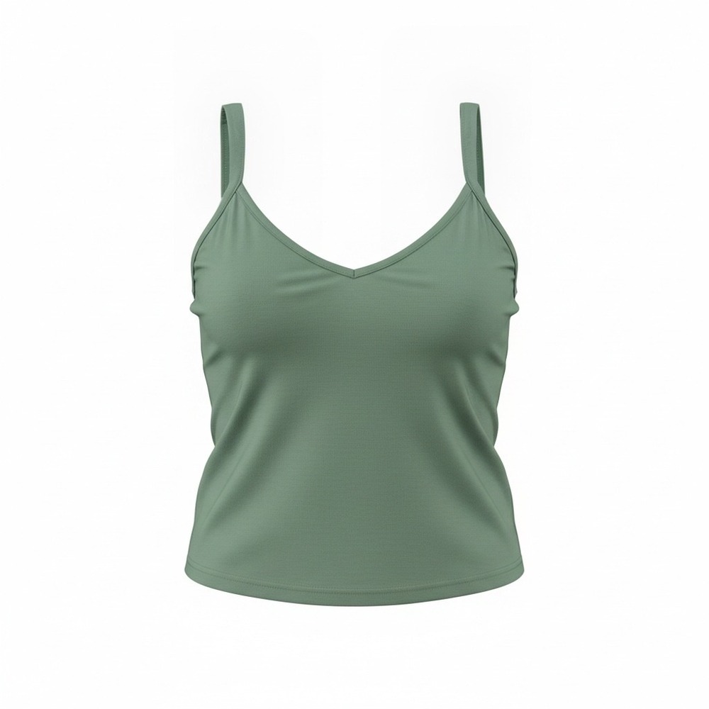 Bubble Baby Sage Green Bamboo V-Neck Cami Tank Top Adjustable Straps XXS/XS